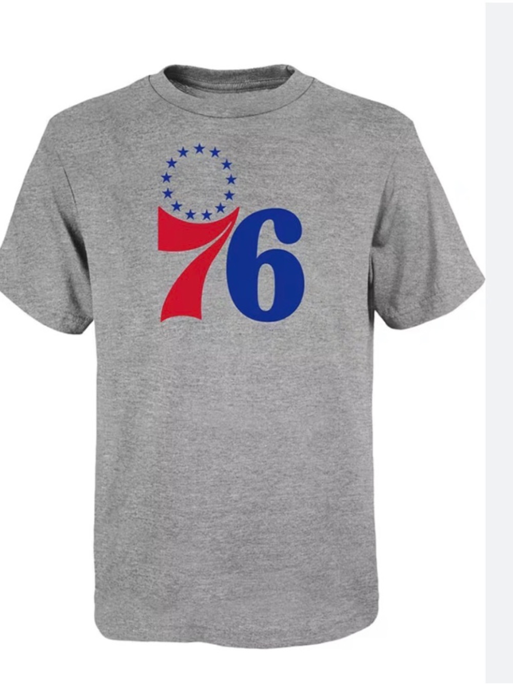 🔥3 Ts for $15 or 5/$20 NBA Philadelphia 76ers Youth XL Gray Graphic Tee NWOT